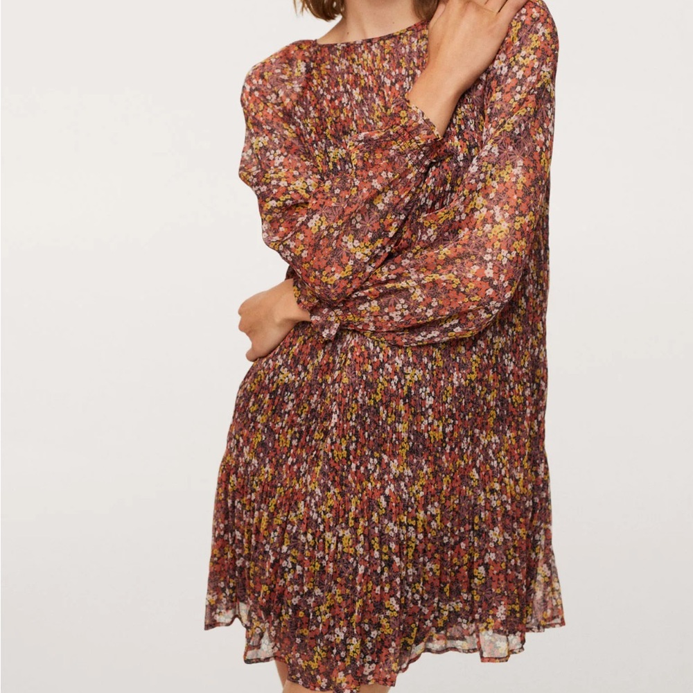 MNG Mango Textured Flowy Dress